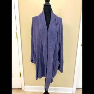 Barefoot Dreams NWOT blue long sleeve cozy chic lite cardigan sweater